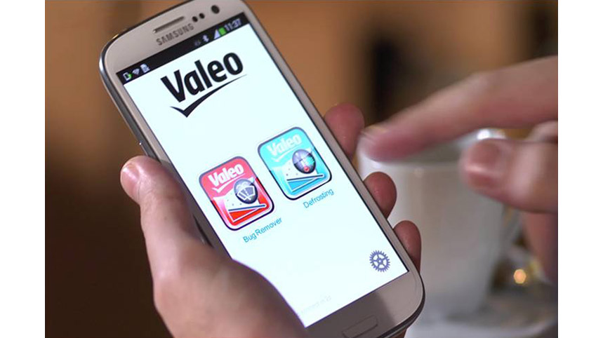 a phone showing the Valeo Clean4u system