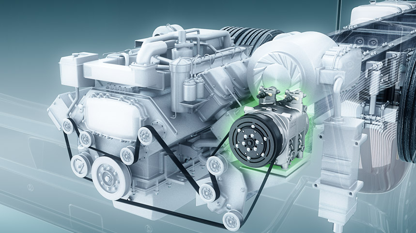 Valeo Compressors for heavy duty displayed at IAA Commercial Vehicles 2016