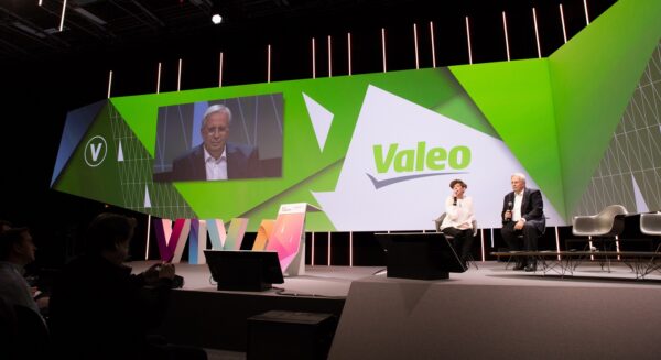 Valeo CEO Jacques Aschenbroich at a conference during Viva Tech event