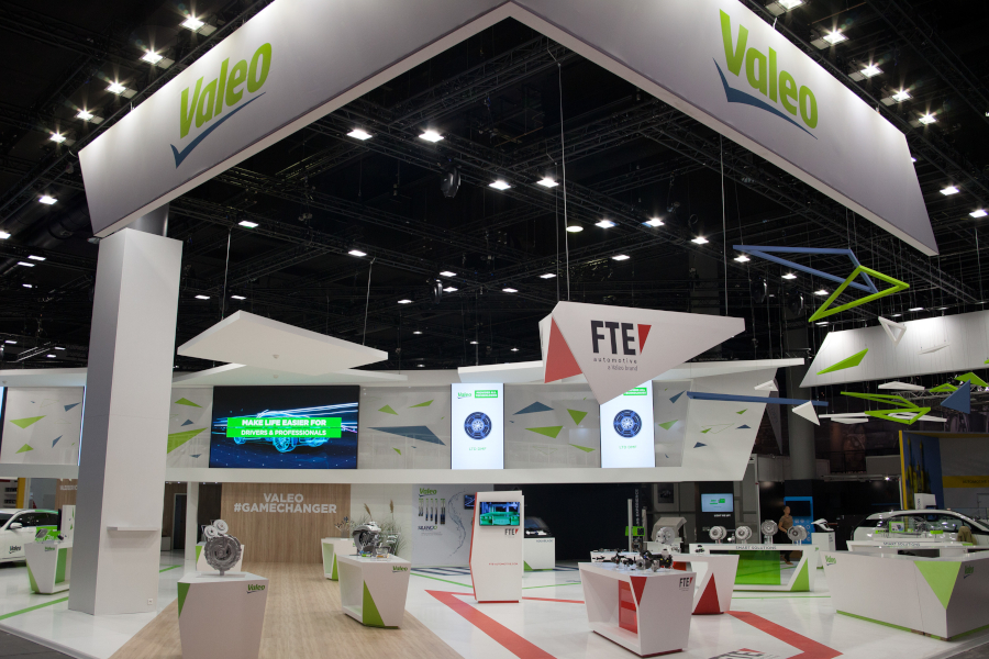 Valeo products displayed at 2018 automechanika