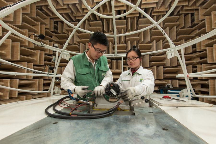 employees in Valeo research development center in Shanghai China