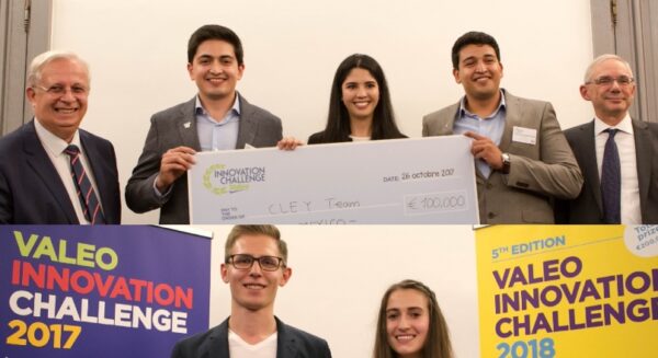 Valeo CEO with Valeo Innovation Challenge winners 2018