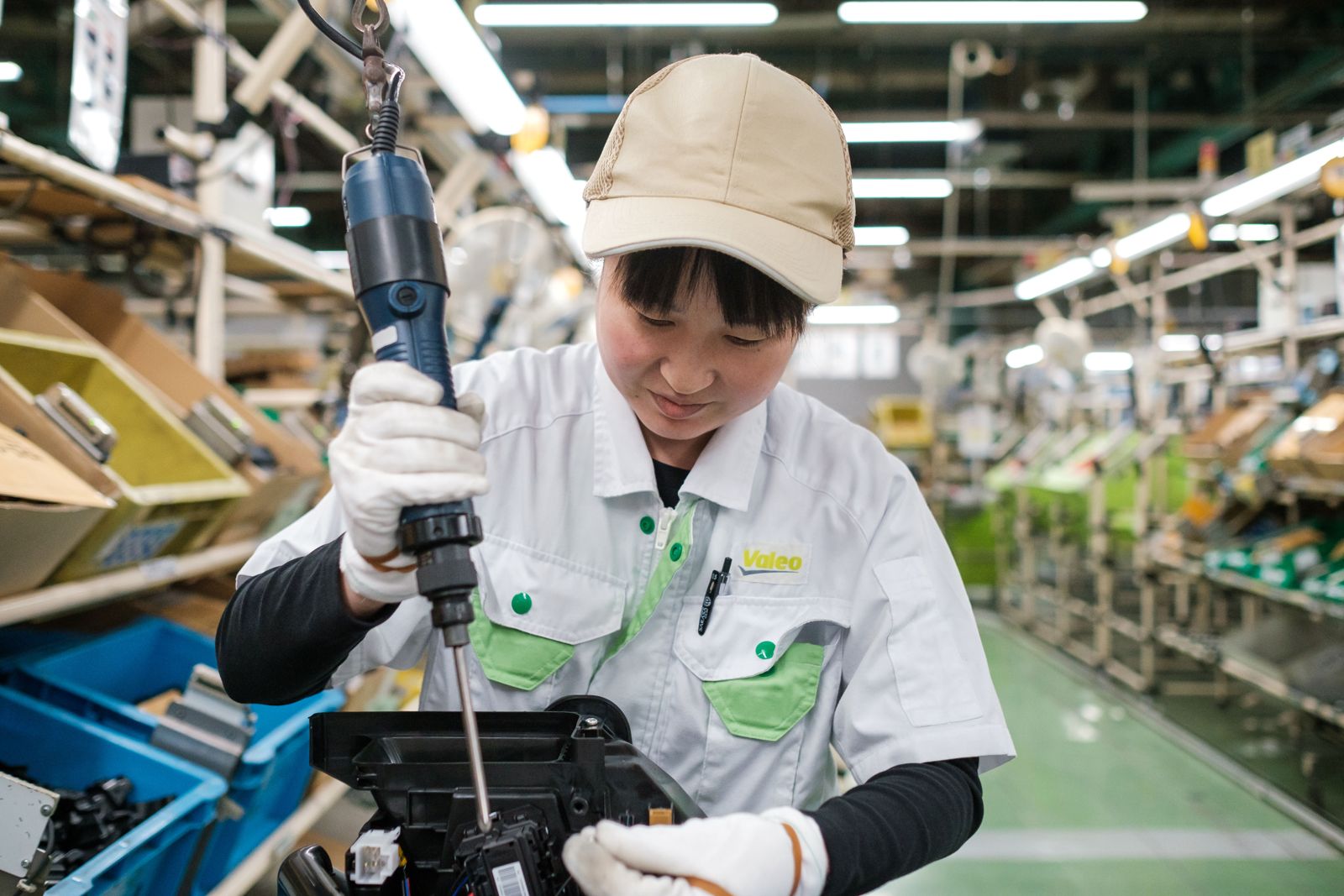 Employee working at a site