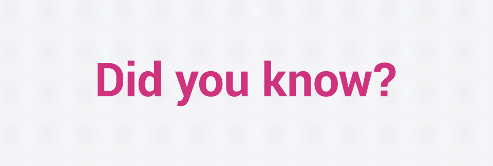 Did you know infographic - see description hereafter