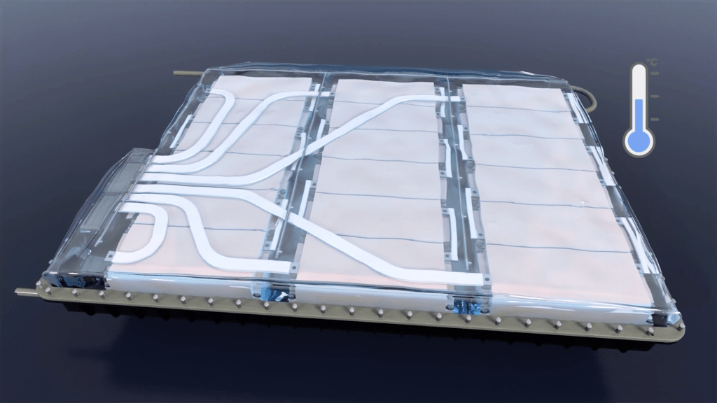 Immersive EV battery cooling system Valeo