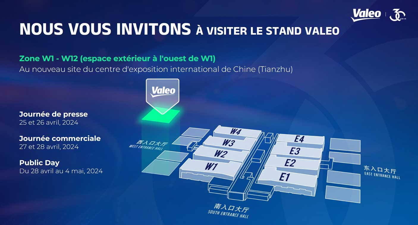 Invitation au stand Valeo au Salon Auto China 2024